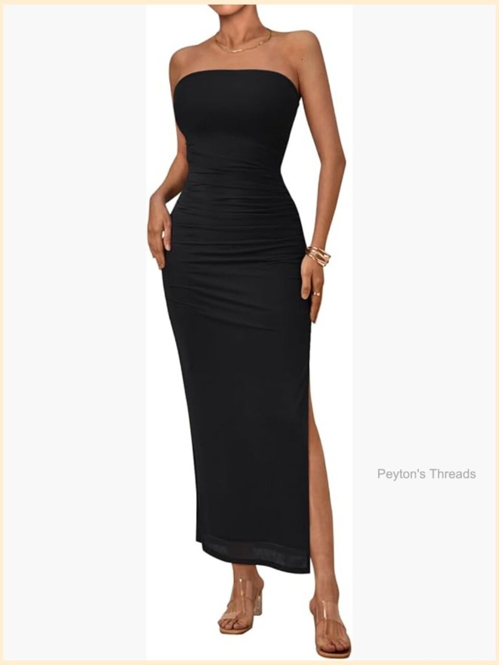 Bodycon Maxi Dress Strapless Tube Summer Party Outfits
